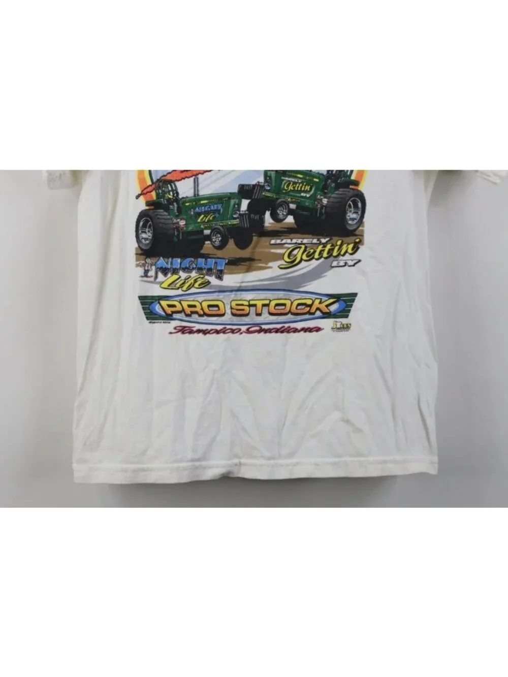 Vintage Y2K Boys Large Fear the Deere Tractor Racing Tampico Motorsports T-Shirt